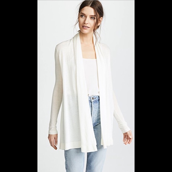 Theory Sweaters - Theory ivory open cashmere cardigan